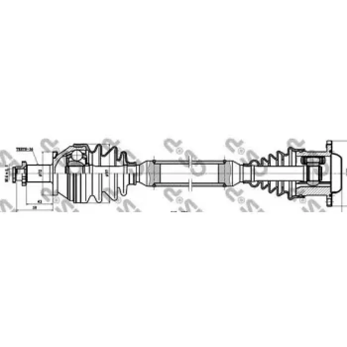 On Aks Sag Polo 5 (9N_) 1,4 Tdi 01>09 | GSP 261099 | OEM 6Q0407272BK 6Q0407272DH 6Q0407272H