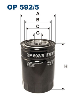 Yag Filtresi Boxer II Jumper II Ducato II 2,8TD / / 2,8HDI / 2,8JTD (03 06) | FILTRON OP 592/5 | OEM 2992188