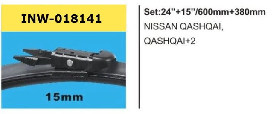 Silgi Paleti (2 Adet) 600 ve 380mm MUZ2 - Qashqai (2007 ve sonrası ) Qashqai + 2 (2009 ve sonrası ) | OEM INW018141