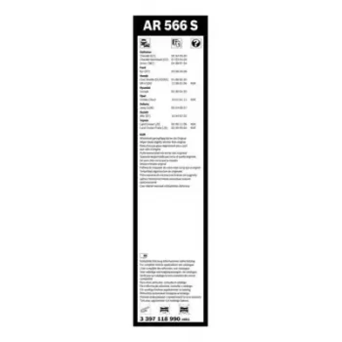 Silecek Supurgesi Aerotwin AR566S 475 / 425MM | BOSCH 3397118990