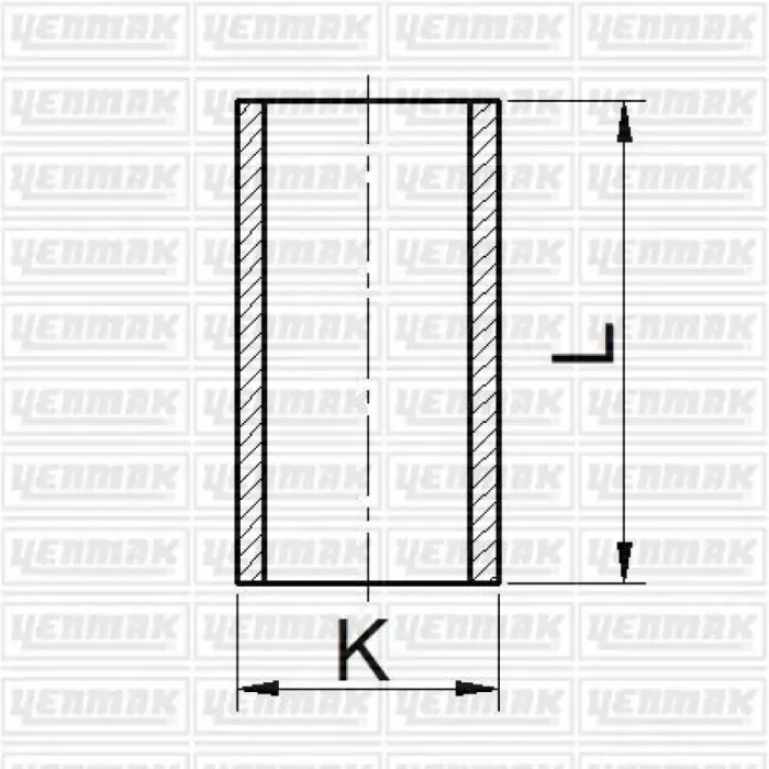 Motor Gomlek Std Duz Flanşsiz L300 - H100 1997-2005 - L200 Cr 2006 -> Starex Tci 2001 -> K2500 2004 -> H100 Kamyonet 2004 -> | YENMAK 51-65661-000