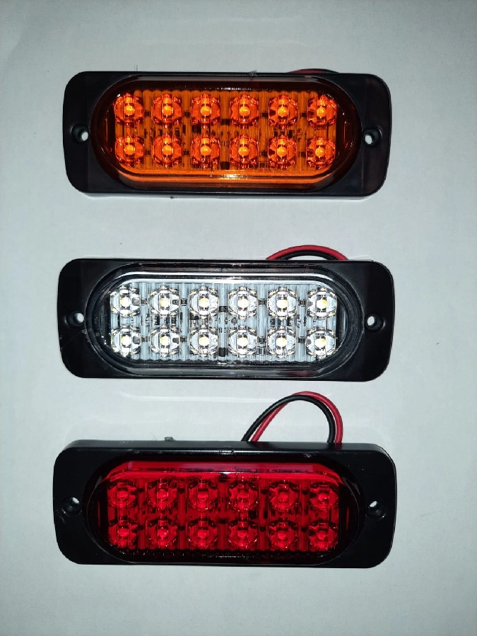 Çakar Lamba 12 LED Çift Sıra Mercekli Beyaz | OEM 3110LB