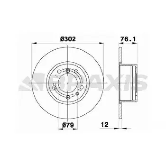 Fren Diski On Bmw E34 88>96 | BRAXIS AD1019 | OEM 34111161693