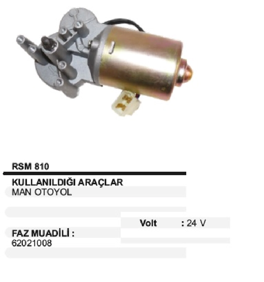 Silgi Motoru 24V MAN Otoyol | OEM RSM810
