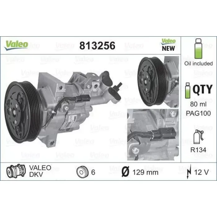Klima Kompresoru Logan Sandero Lodgy Duster Fluence 1,5 DCI K9K 08> | VALEO 813256 | OEM 8201025121 8201025121 926009154R 926001489R 926009154R 926001489R