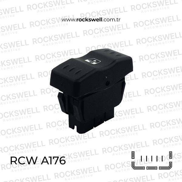 Cam Acma Kapama Anahtari On Sol Kangoo 3 Logan 2 Sandero 2 Dokker Duster Lodgy | ROCKSWELL A058 | OEM 2541 104 31R