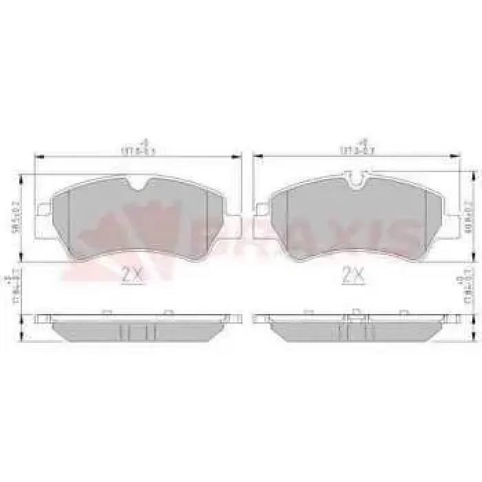 Arka Fren Balatasi Transit Custom V362-V363 12> (Arka Tek Teker) | BRAXIS AA0600 | OEM BK21 2M008 AC 1840037