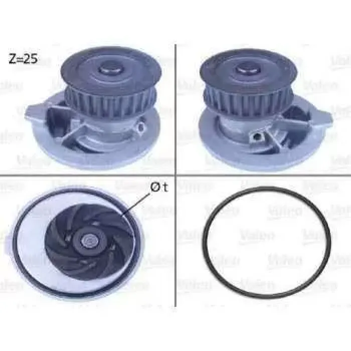 Devirdaim Su Pompasi Vectra A 18SV E18NVR 20NE C20NE Astra F C20NE Frontera A C20NE X20SE | VALEO 506310 | OEM 1334054