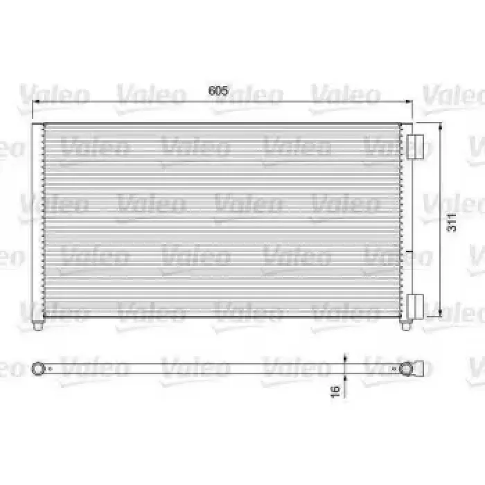 Klima Radyatoru Doblo 1,3 1,9 JTD / D 01> Punto 1.2 99>10 | VALEO 818017 | OEM 46821270