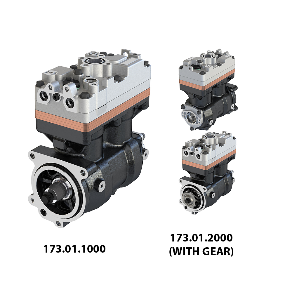 Komple Kompresor Çift Kafa Scania P-G-R-T Seri 720CC DC13 Kalin Bogaz Dislili | A-TECH 173.01.2000 | OEM 1400090006-2024413-K053740N00-LK4951-570972-2792820