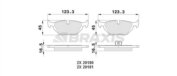 Arka Fren Balatasi BMW E46 E85 | BRAXIS AA0082 | OEM 34216750190