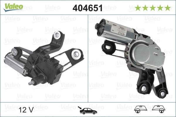 Silecek Motoru Arka Fabia Combi (99 07) | VALEO 404651 | OEM 6Y9955711A