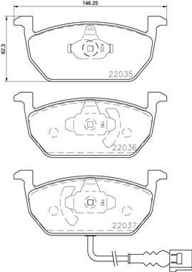 On Fren Balatasi Golf VII Leon Octavia 1,2 / 1,4 / 1,8 / 2,0TSI 1,6 / 2,0 TDI 13> | BREMBO P85137 | OEM 5Q0698151C 5Q0698151C 5Q0698151T 5Q0698151T