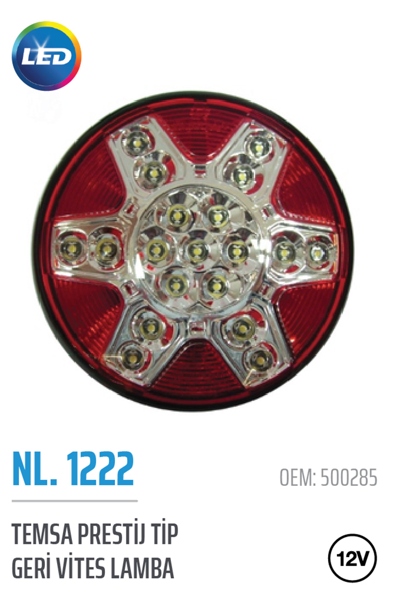 Otobüs Midibüs LED'li Park-Stop Lamba 2 Fonkisyonlu 24V 500274 | OEM NL.1232