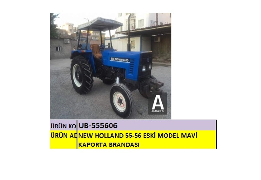 Branda Kaporta Traktör - New Holland 55-56 Eski Model Mavi | OEM UBN555601