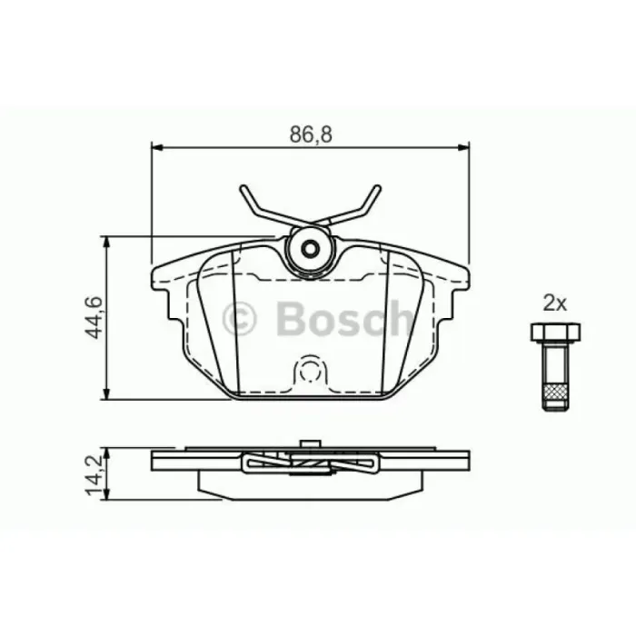 Arka Fren Balatasi Coupe Marea Marea Weekend Tempra Tipo 2.0IE 16V | BOSCH 0986424545 | OEM 71752984