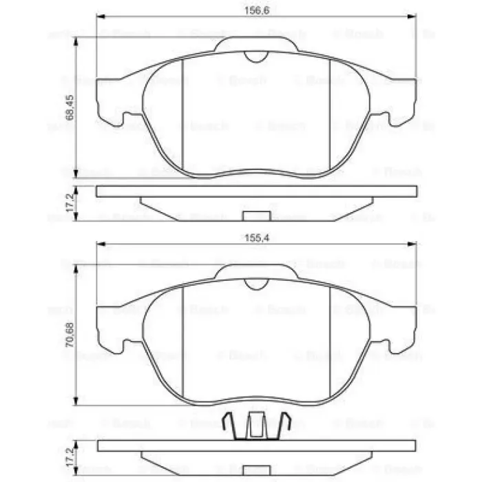 On Fren Balatasi Laguna III 2,0 / 2,0T 16V / 1,5DCI / 2,0DCI 10 / 07>LAGUNA 2,0 16V / 3,5 V6 / 2,0DCI / 3,0DCI | BOSCH 0986495264 | OEM 410600012R 410600012R 410607690R 7701206598 410607690R 7701206598