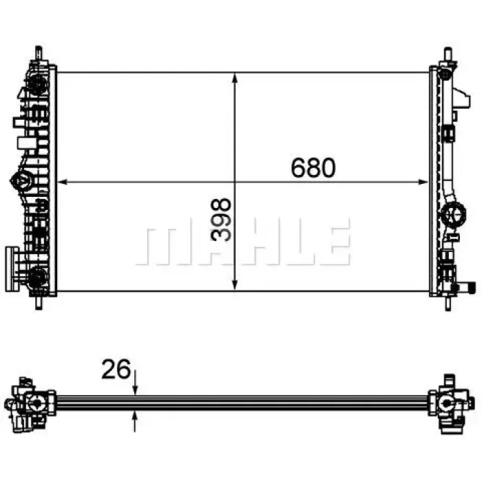 Motor Su Radyatoru (Otomatik) Insignia A20DTH A20DTR | MAHLE CR 1103 000P | OEM 1300290