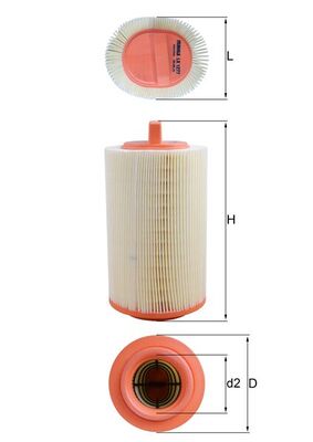 Hava Filtresi W203 02>07 S203 02>07 CL203 02>08 W204 07>14 S204 07>14 C209 02>09 W211 02>08 W212 11>15 R171 04>11 | MAHLE LX1277 | OEM A2710940204