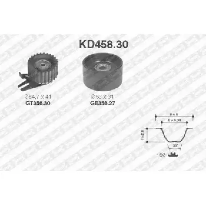Eksantrik Rulman Kiti Doblo 1.9D 01> | SNR KD45830 | OEM 71736714