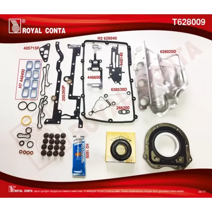Motor Takim Conta Transit 2,2 TDCI Euro 5 Onden Ceker (Skt Keceli+Sup Lastikli Skc Yok | ROYAL T628009 | OEM T628009