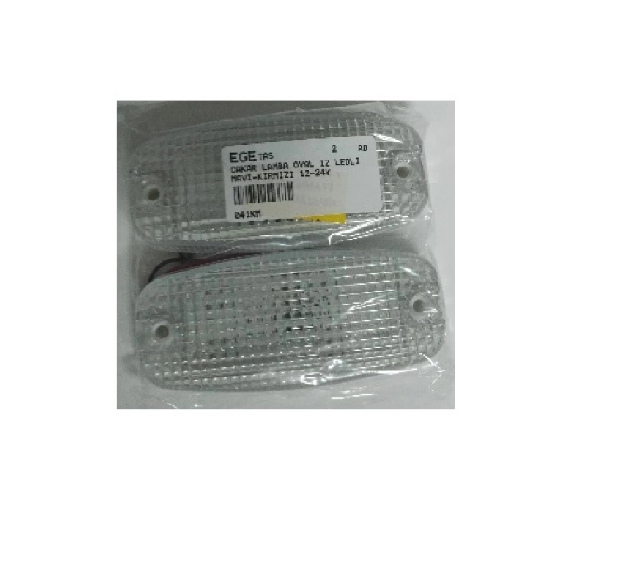 Çakar Lamba Oval 12 LED'li Mavi-Kırmızı 12-24V | OEM 041KM