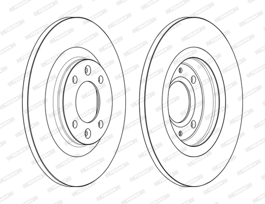 Arka Fren Aynasi P3008 P308> DS4 DS5 03> Kaplamali | FERODO DDF2511C | OEM 4249F7