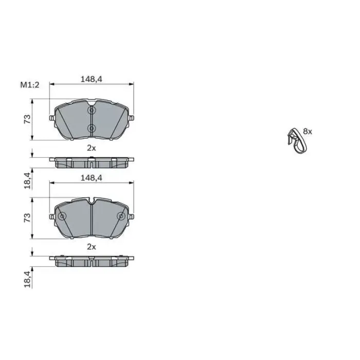 On Fren Balatasi P308 2 14> Çap: (330×30) | BOSCH 0986494946 | OEM 1612373080