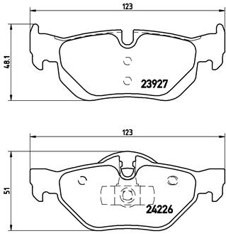 Fren Balatasi Arka (Kulakli) Bmw E87 E90 X1 E84 | BREMBO P06038 | OEM 34216774692 34216774692 34121288891 34121288891