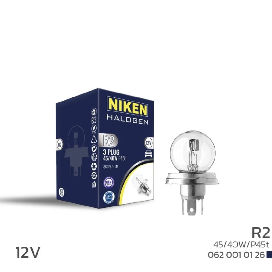 Ampul - 3 Fişli 45, 40W 12V P45T | OEM 0620010126