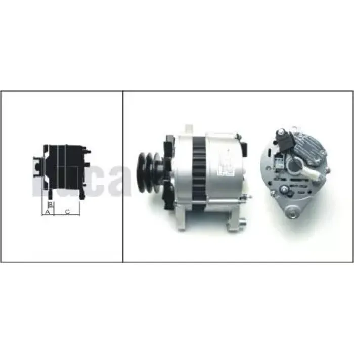 Alternator A127 12V 65A Turk Traktor (2 Kayisli Kasnak) | LUCAS 619 204 57