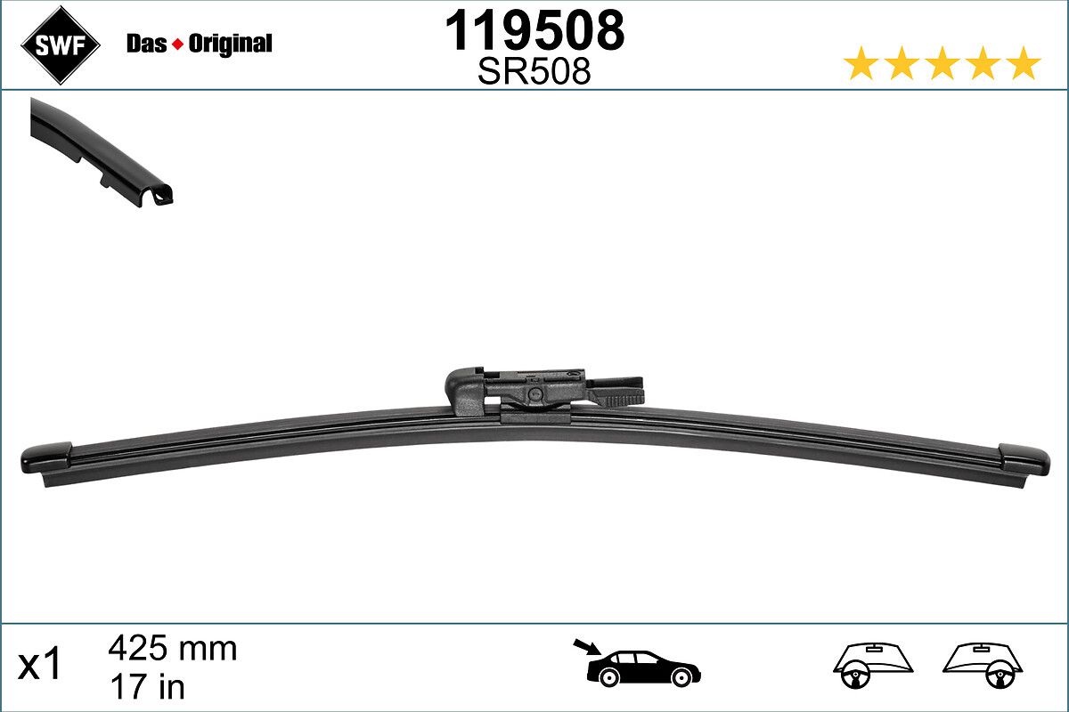 Silecek Supurgesi Muz Tip On Tk. (650MM / 600MM) Sprinter 06> Crafter 06> | VALEO 119508 | OEM A0018203445 A0018203445 A0018203545 2E1955421A 2E1955421B A0018203545 2E1955421A 2E1955421B