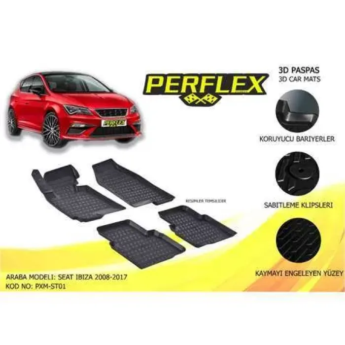 Paspas 3D Havuzlu 10-Mat Ibiza 08>17 | PERFLEX PXM-ST01 | OEM PXM-ST01