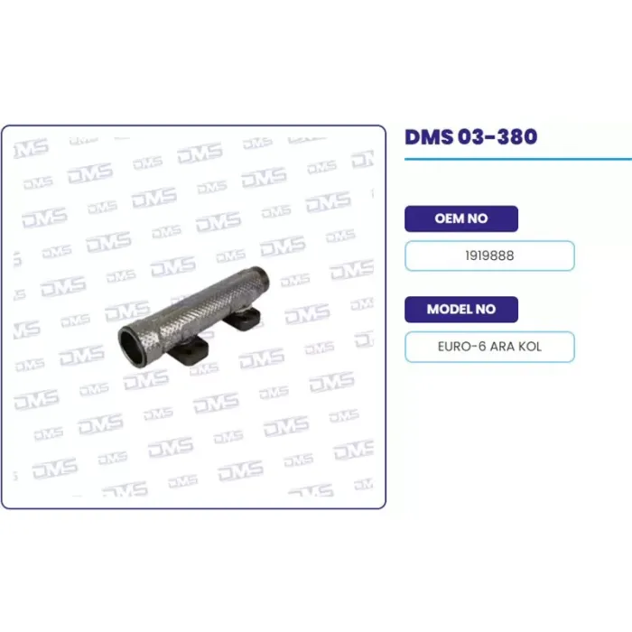 Egzoz Manifoldu Disi Kalkanli Boru Tip DAF Euro 6 | DEMOSAN 03-380 | OEM 1919888-1861807