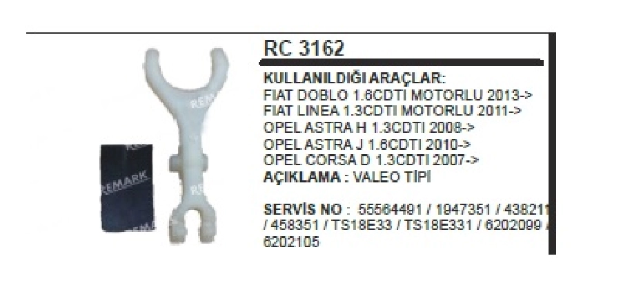 Valeo T D7G Astra H, J, Linea, Doblo M Catal | OEM RC3162