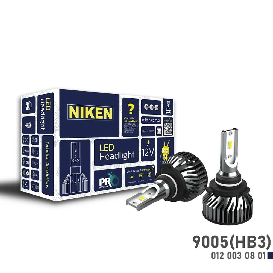 LED Far Ampulü (Takım) Whıte (Beyaz) Pro Series Xenon Tip 12V-24V 9005 ** Yeni Tip Mini Gövde ** | OEM 0120030801