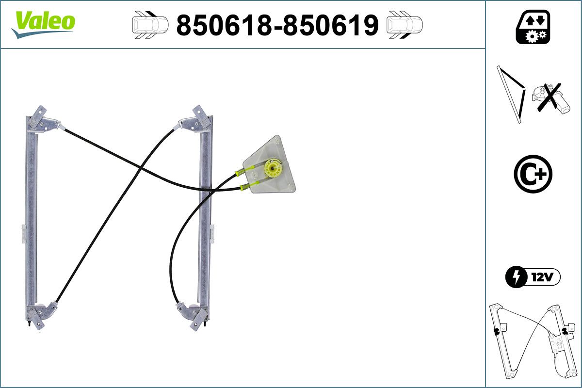 Cam Mekanizmasi (On) / (Sol) Audi A3 | VALEO 850618 | OEM 8P4837461A 8P4837461B