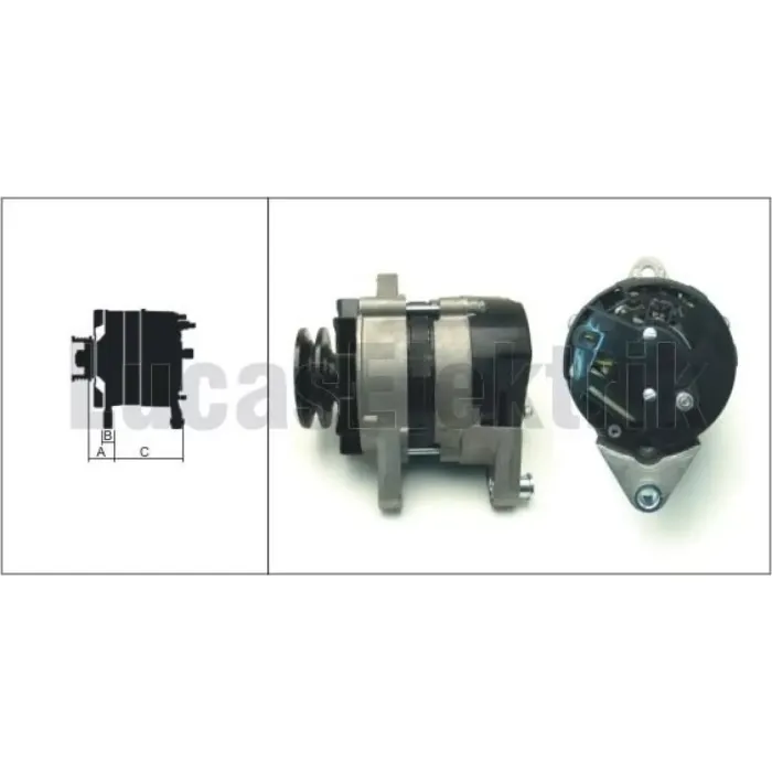 Alternator A115 12V 45A Tumosan (Negatif Icten) / Dks M131 Em. | LUCAS 619 200 43 | OEM ALT480 63394551