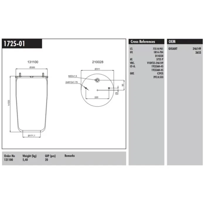 Metalli Koruk | CONNECT MD 1725-01 | OEM 246149