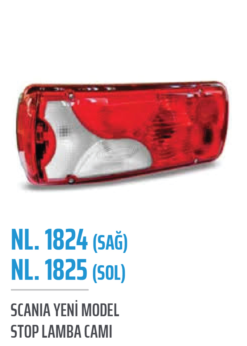 Scania Yeni Model Stop Lamba Camı Sağ | OEM NL.1825