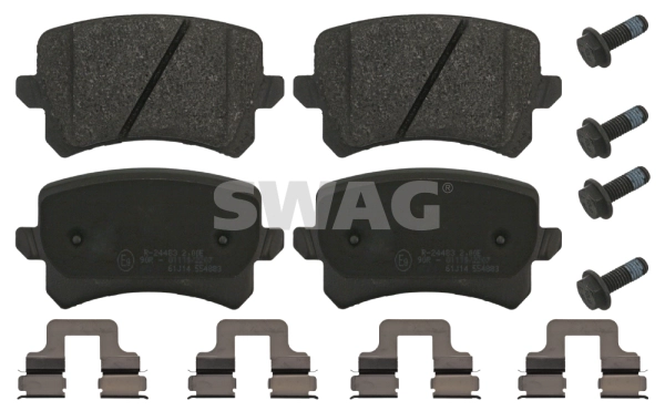 Fren Balatasi Arka Passat B7 10> Sharan 10> Tiguan 07> / A6 01> Q3 11> / Alhambra 10> | SWAG 30916991 | OEM 3AA698451 3C0698451A