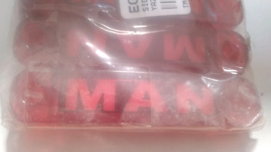 Sıde Marker Parmak Lamba MAN Yazılı Kırmızı | OEM TM-006K
