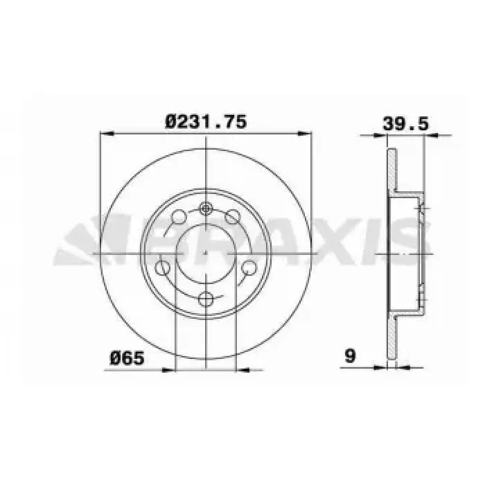 Arka Fren Aynasi Golf IV 1,8 1,9TDI 97> Bora 98> Octavia 1,8 20V 1,9 TDI 96> Fabia 1,4 1,9TDI 2,0 | BRAXIS AE0021 | OEM 1J0615301 1J0615301 1J0615601C 2Q0615601H 1J0615601C 2Q0615601H