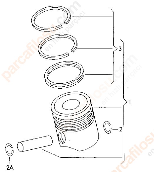 Piston+Segman (81,51MM 0,50 3 / 4 / 5 Pistonlar) LT28 LT35 LT46 T4 2,5TDI Acv Agx Ahd Ahy Ajt Anj Apa Auf Axg Axl Ayc Ayy Bbe Bbf | KONEKS 239082-02 | OEM 074107065AA 074107103AA 074107065AB