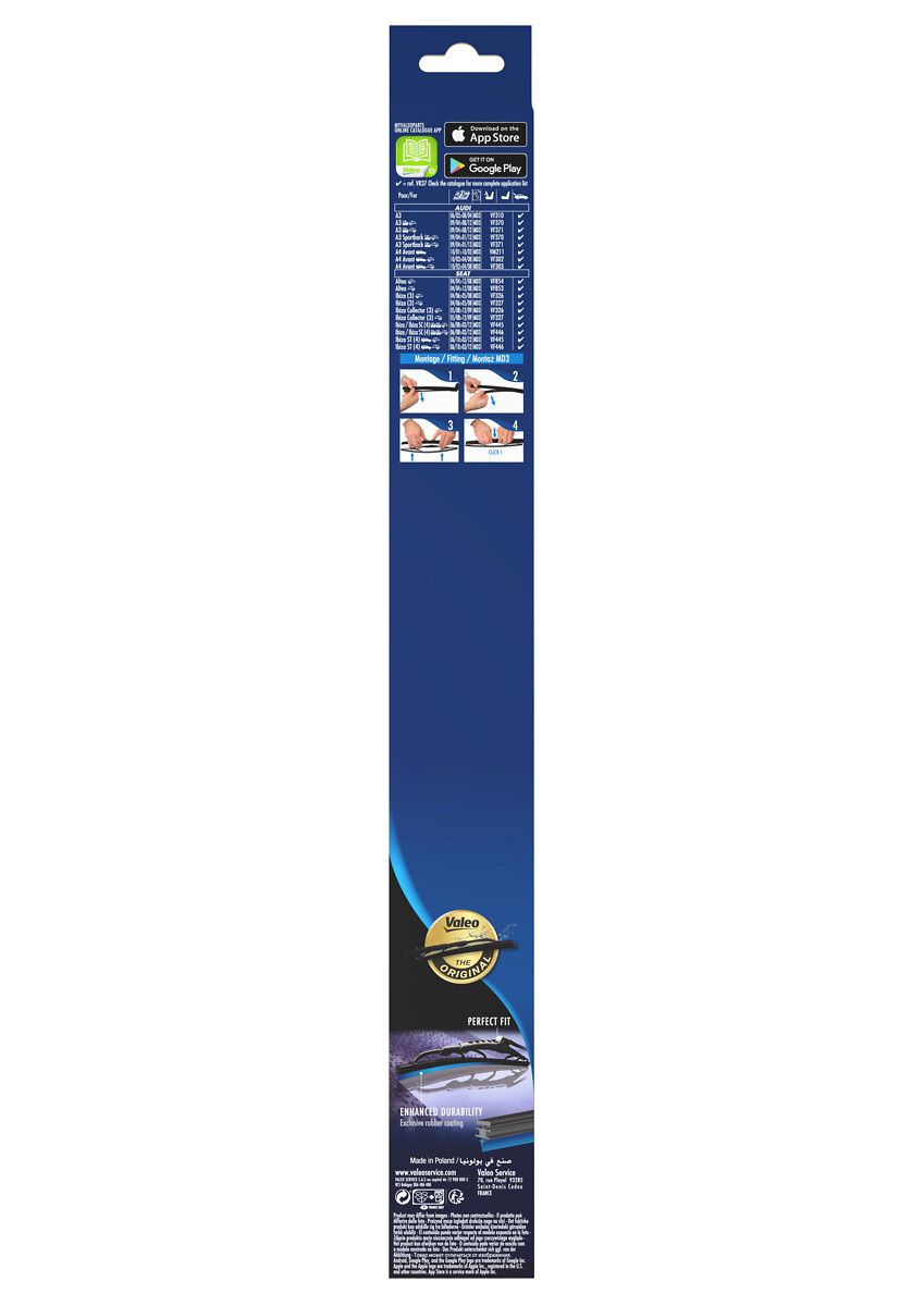 Silecek Supurgesi Arka (X1) 340MM Audi A3 A4 Altea Ibiza IV V (03>) | VALEO 574282