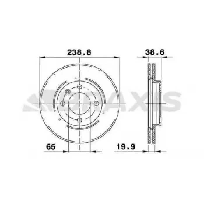 On Fren Aynasi Golf Passat Jetta I / II / III 1.6 / 1.6D / 1.6TD / 1.8 / 1.9 / 1.9TD 83>95 | BRAXIS AE0038 | OEM 321615301A 321615301A 321615301B 321615301C 321615301B 321615301C