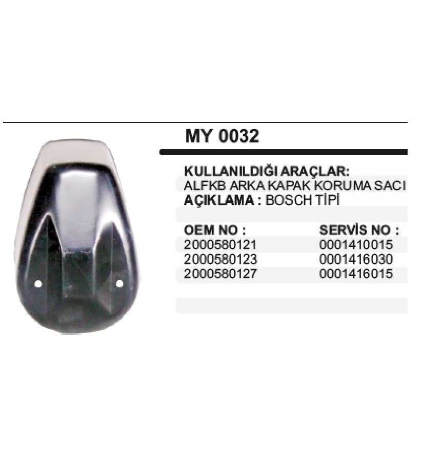 Koruma Sacı Arka Kapak Alfkb | OEM MY0032