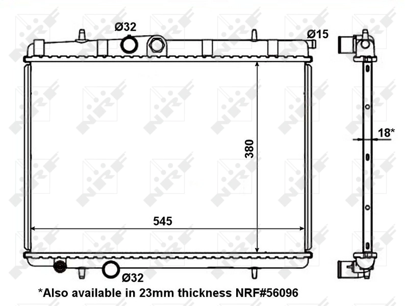 Motor Su Radyatoru P206 P206+ (T3E) 1,1I / 1,4I / 1,6 16V 98> (133038) | NRF 56095 | OEM 133038
