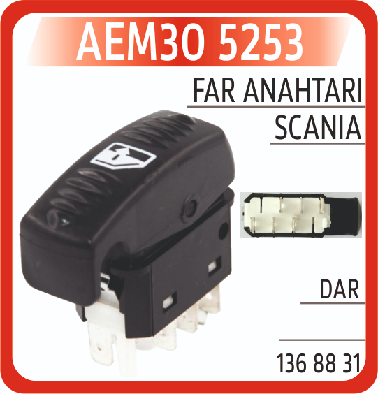 Cam Anahtarı Scania Tekli AN5253C | OEM AEM305253