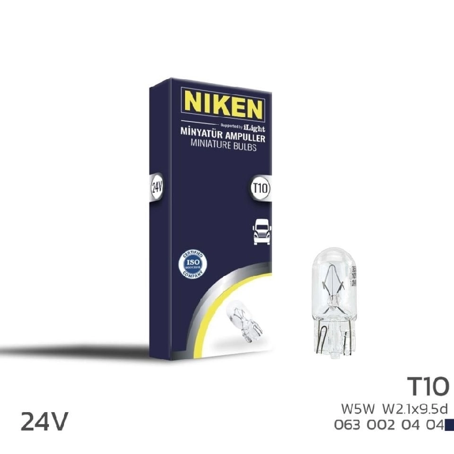 Ampul T10 24V 5W Dipsiz Park Ampulu W2.1x9.5d10LU | OEM 0630020404